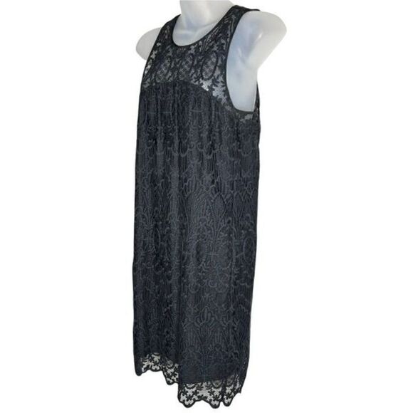 Joie Fahfia Black Floral Lace Shift Dress With Pockets Medium - Picture 2 of 12